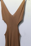 OUDE WAAG hollow fishtail knitted dress OW-23SS-KT15 turmeric